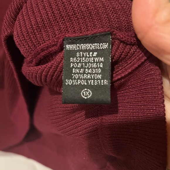 Cyrus cranberry sweater size 1X - Picture 4 of 5